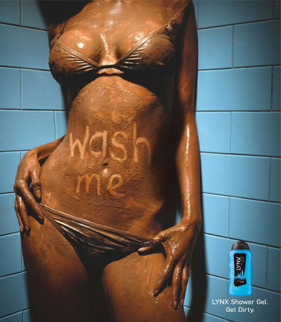 用女人的身体做广告,效果出其不意。