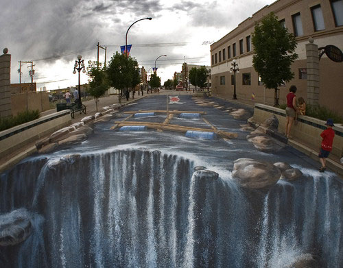世界上最大街头3D立体画