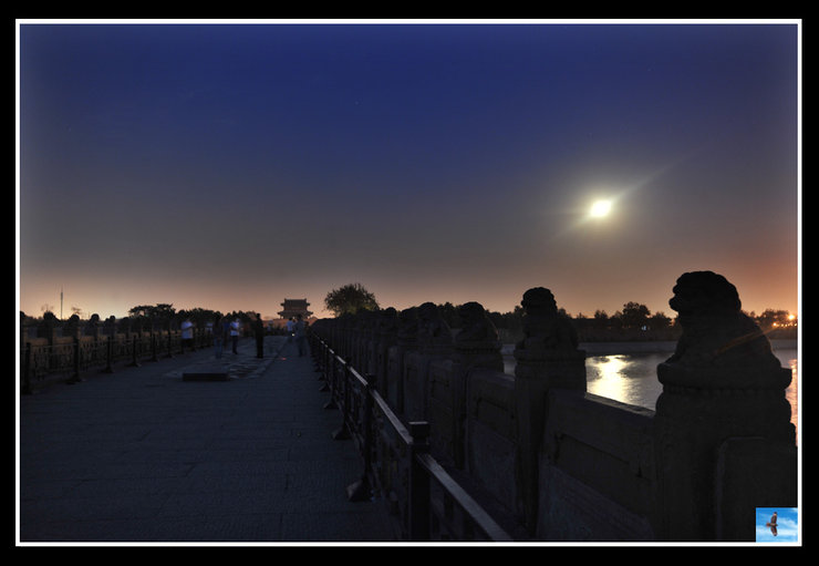 摄影图片七月十六卢沟桥的夜晚