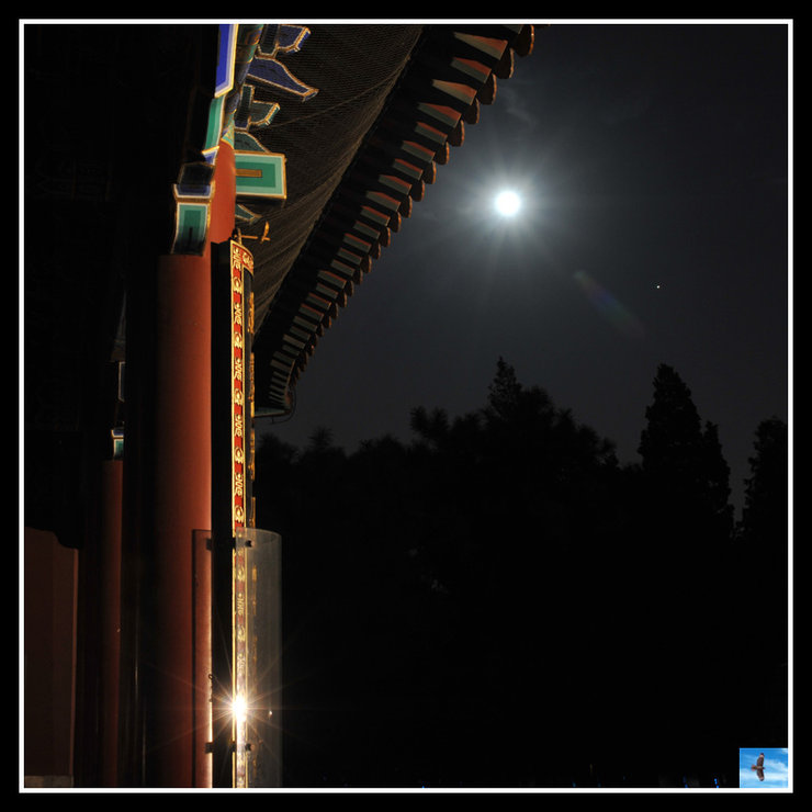 摄影图片八月十六颐和园的夜晚