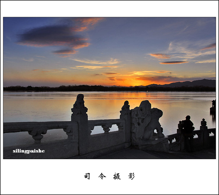 摄影图片拍不够的颐和园昆明湖落日