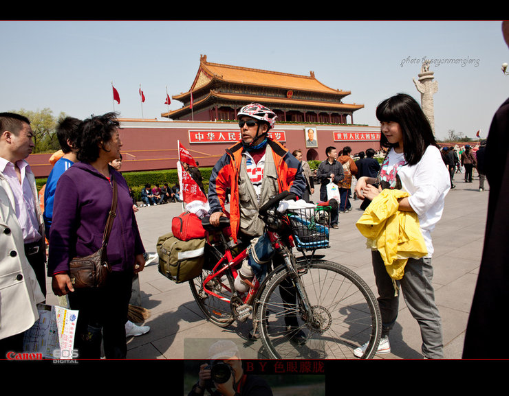摄影图片 东北知青骑行中国敬佩之情