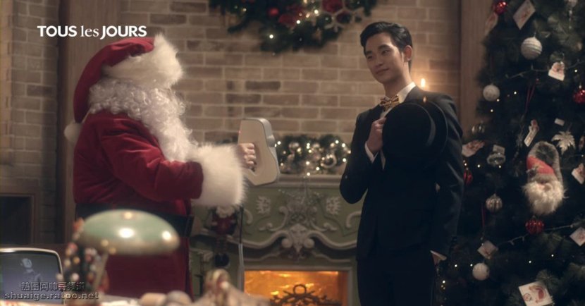 韩国男明星金秀贤圣诞广告代言宣传写真