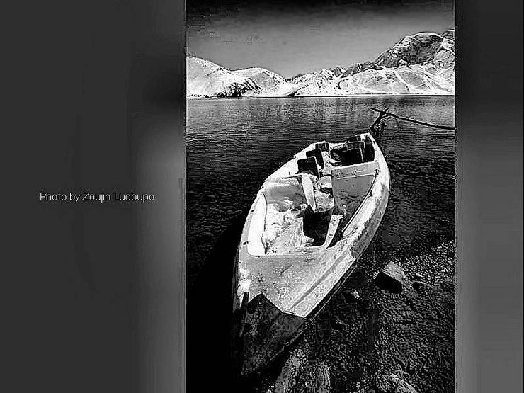 摄影图片新疆风光黑白风景
