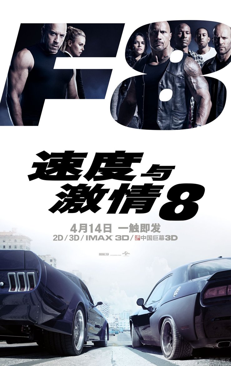 《速度与激情8》定档4月14日