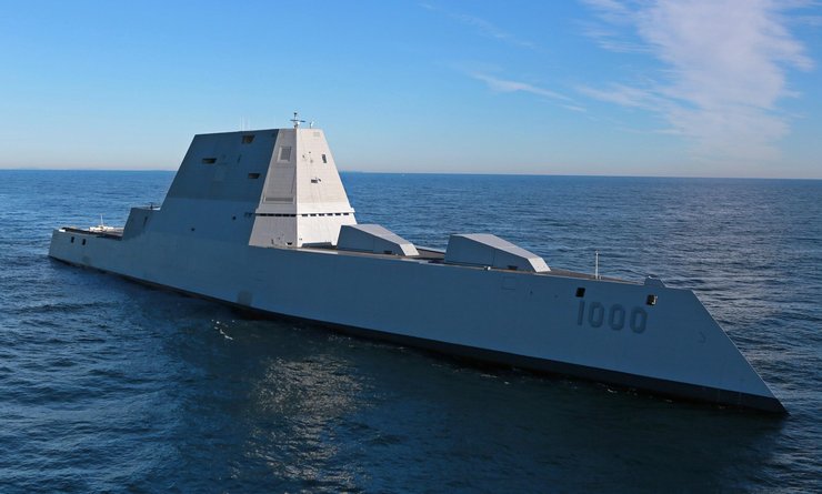 美最强最贵隐身驱逐舰DDG1000海试 明年服役