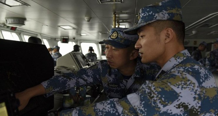 中国盐城舰完成东盟防长扩大会海上安全演习