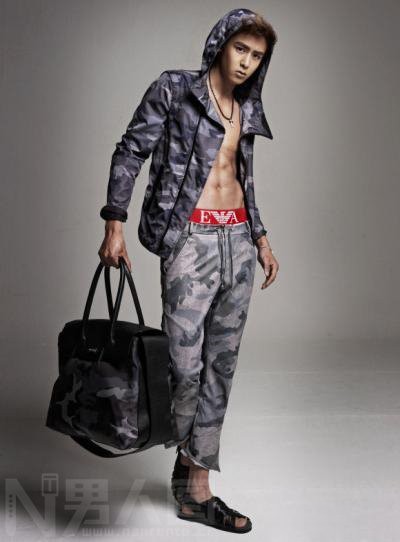 2PM成员Nichkhun男性时尚杂志内裤写真